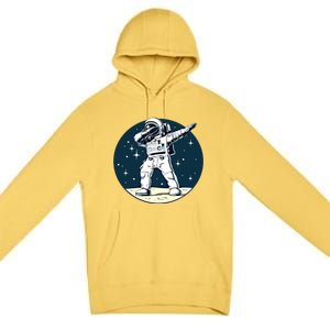 Astronaut Dabbing On The Moon Outer Space Funny Graphic Gift Premium Pullover Hoodie