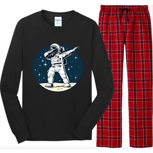 Astronaut Dabbing On The Moon Outer Space Funny Graphic Gift Long Sleeve Pajama Set