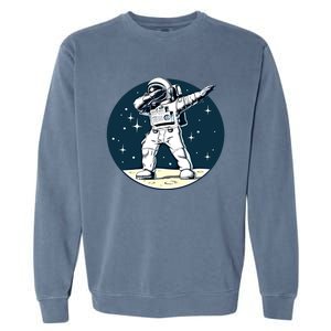 Astronaut Dabbing On The Moon Outer Space Funny Graphic Gift Garment-Dyed Sweatshirt