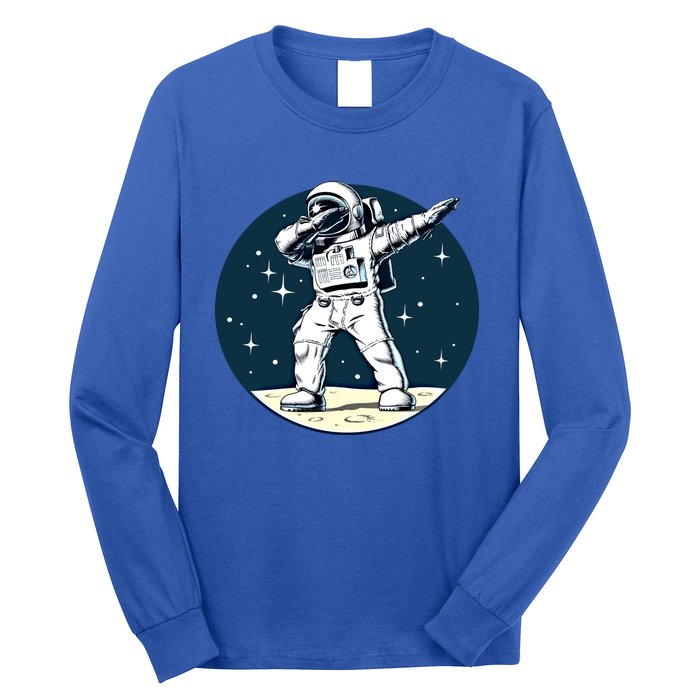 Astronaut Dabbing On The Moon Outer Space Funny Graphic Gift Long Sleeve Shirt