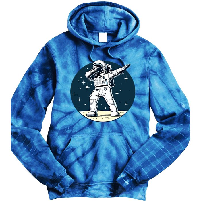 Astronaut Dabbing On The Moon Outer Space Funny Graphic Gift Tie Dye Hoodie