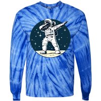 Astronaut Dabbing On The Moon Outer Space Funny Graphic Gift Tie-Dye Long Sleeve Shirt