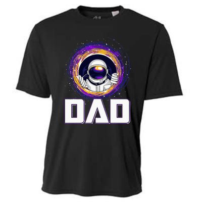 Astronaut Dad Outer Space Lover Fathers Day Cooling Performance Crew T-Shirt