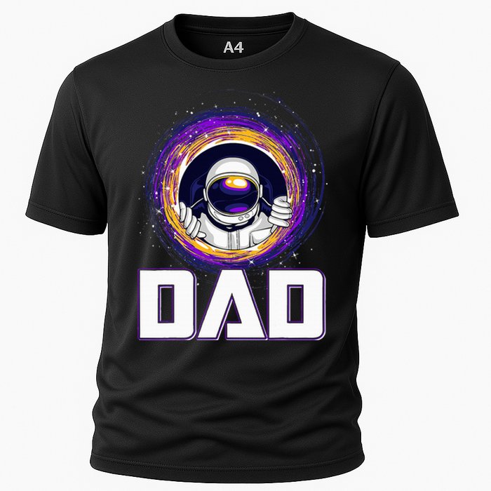 Astronaut Dad Outer Space Lover Fathers Day Cooling Performance Crew T-Shirt