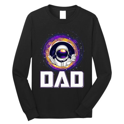 Astronaut Dad Outer Space Lover Fathers Day Long Sleeve Shirt