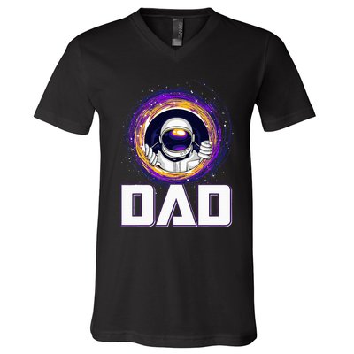 Astronaut Dad Outer Space Lover Fathers Day V-Neck T-Shirt