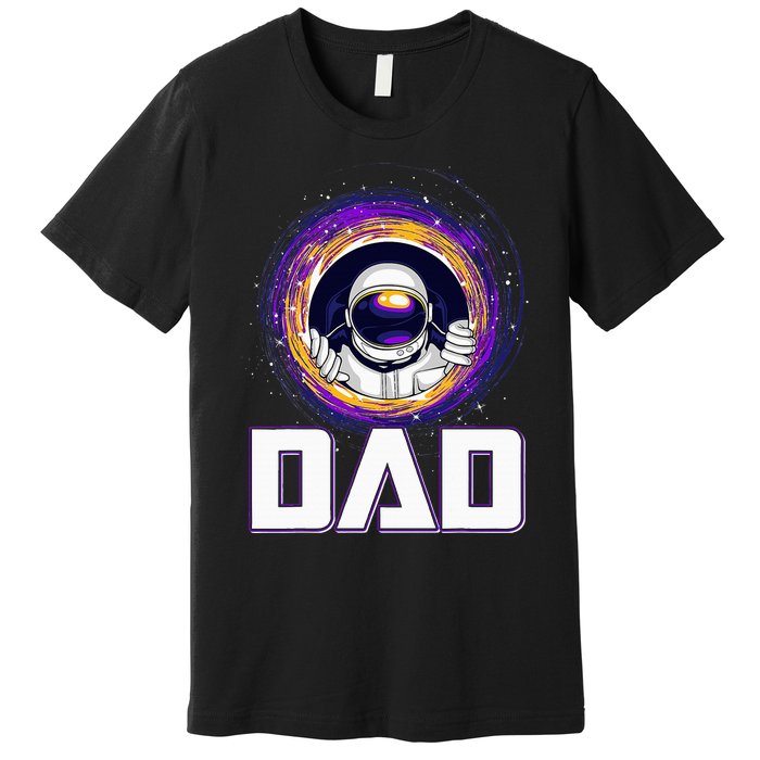 Astronaut Dad Outer Space Lover Fathers Day Premium T-Shirt