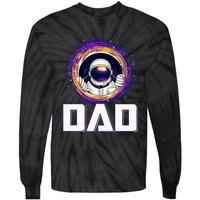 Astronaut Dad Outer Space Lover Fathers Day Tie-Dye Long Sleeve Shirt