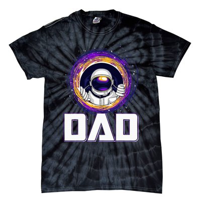 Astronaut Dad Outer Space Lover Fathers Day Tie-Dye T-Shirt