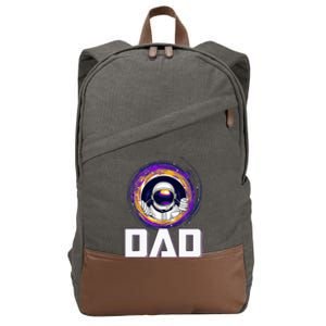 Astronaut Dad Outer Space Lover Fathers Day Cotton Canvas Backpack