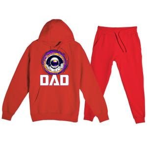 Astronaut Dad Outer Space Lover Fathers Day Premium Hooded Sweatsuit Set