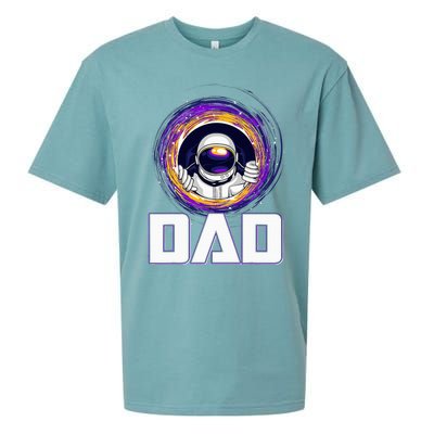 Astronaut Dad Outer Space Lover Fathers Day Sueded Cloud Jersey T-Shirt