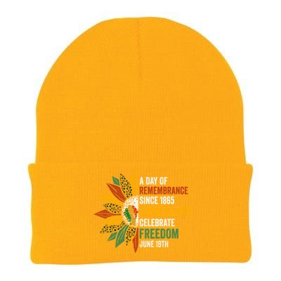 A Day Of Remembrance Since 1985 Junenth Celebrate Freedom Gift Knit Cap Winter Beanie