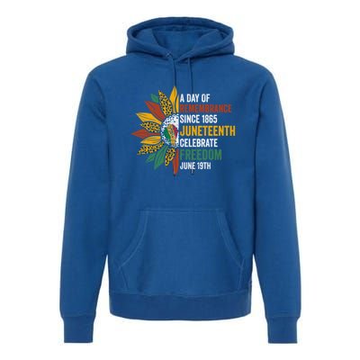 A Day Of Remembrance Since 1985 Junenth Celebrate Freedom Gift Premium Hoodie