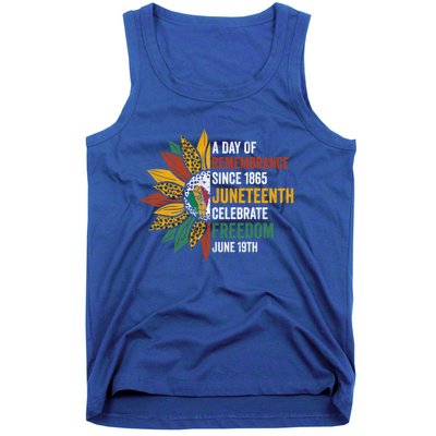 A Day Of Remembrance Since 1985 Junenth Celebrate Freedom Gift Tank Top