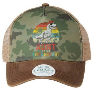 Aunt Dinosaur Of The Birthday Boy Matching Family Legacy Tie Dye Trucker Hat