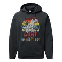 Aunt Dinosaur Of The Birthday Boy Matching Family Performance Fleece Hoodie