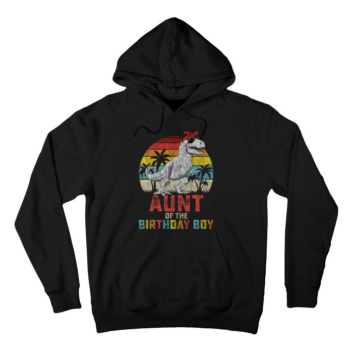 Aunt Dinosaur Of The Birthday Boy Matching Family Hoodie