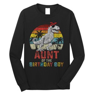 Aunt Dinosaur Of The Birthday Boy Matching Family Long Sleeve Shirt