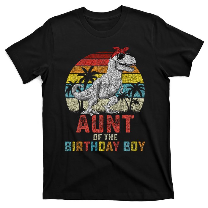 Aunt Dinosaur Of The Birthday Boy Matching Family T-Shirt