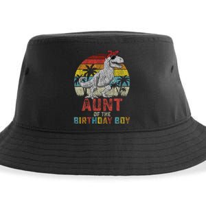 Aunt Dinosaur Of The Birthday Boy Matching Family Sustainable Bucket Hat