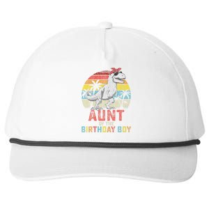 Aunt Dinosaur Of The Birthday Boy Matching Family Snapback Five-Panel Rope Hat