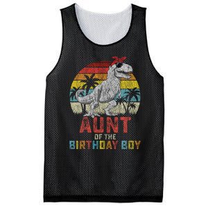 Aunt Dinosaur Of The Birthday Boy Matching Family Mesh Reversible Basketball Jersey Tank