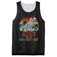 Aunt Dinosaur Of The Birthday Boy Matching Family Mesh Reversible Basketball Jersey Tank