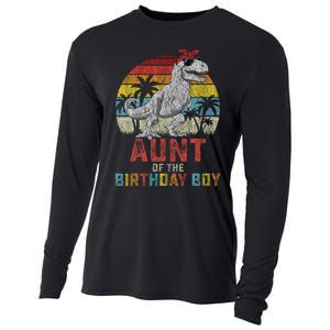 Aunt Dinosaur Of The Birthday Boy Matching Family Cooling Performance Long Sleeve Crew