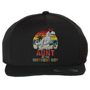 Aunt Dinosaur Of The Birthday Boy Matching Family Wool Snapback Cap