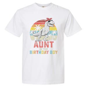 Aunt Dinosaur Of The Birthday Boy Matching Family Garment-Dyed Heavyweight T-Shirt