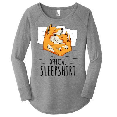 Akita Dog Off.icial Sleepshirt Women's Perfect Tri Tunic Long Sleeve Shirt