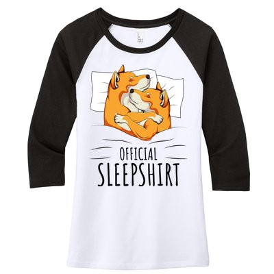 Akita Dog Off.icial Sleepshirt Women's Tri-Blend 3/4-Sleeve Raglan Shirt