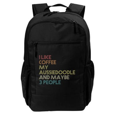 Aussiedoodle Dog Owner Coffee Lovers Quote Vintage Retro Backpack