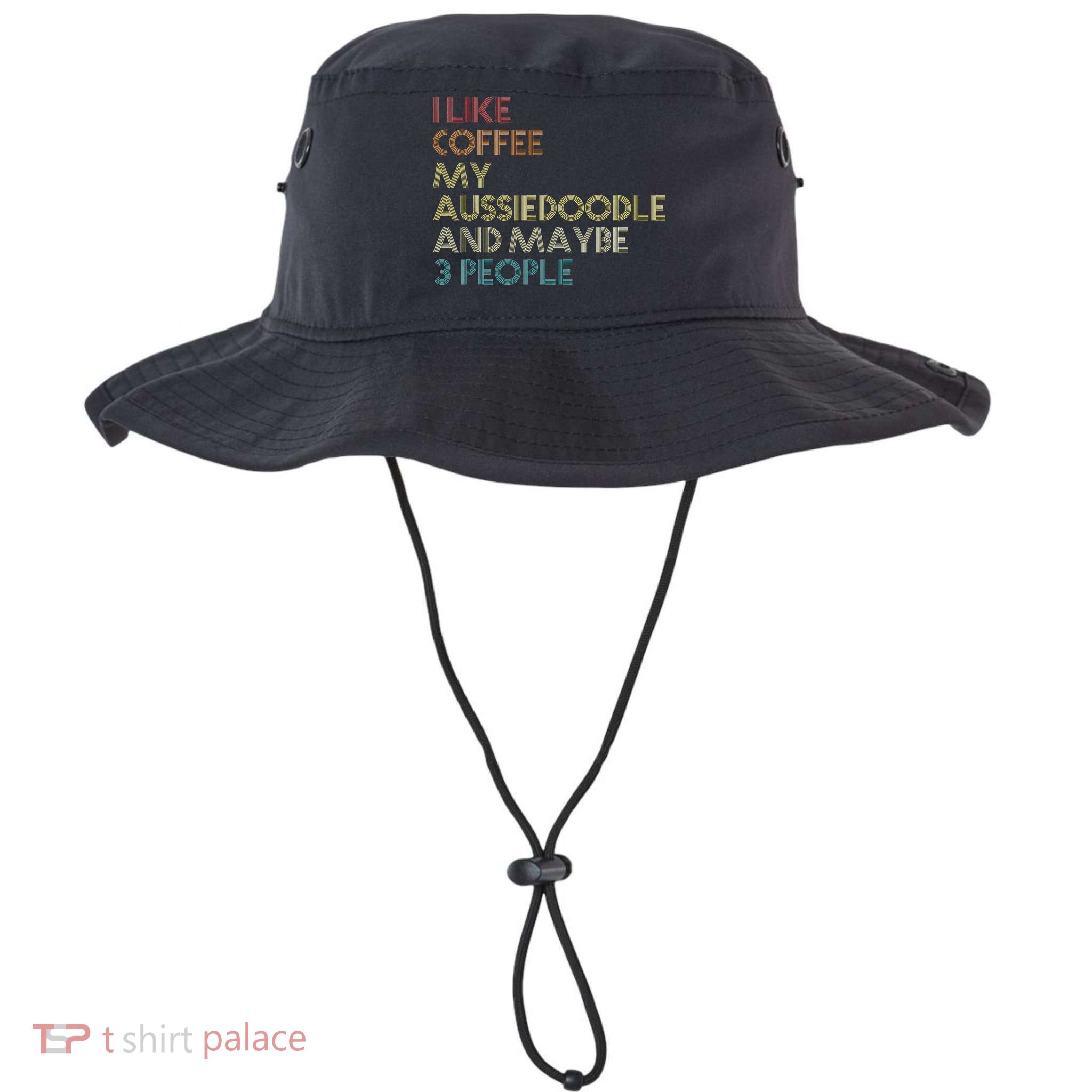 Aussiedoodle Dog Owner Coffee Lovers Quote Vintage Retro Bucket Hat