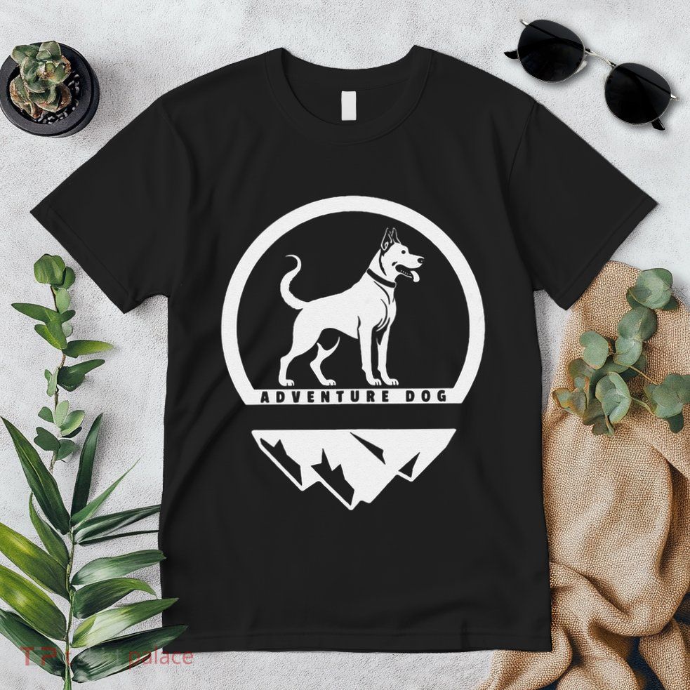 Adventure Dog Outdoor Enthusiast And Dog Lover Premium T-Shirt