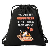 Adopt Kittens Buy Happiness Drawstring Bag