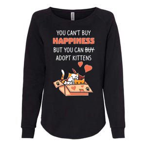 Adopt Kittens Buy Happiness Womens California Wash Sweatshirt