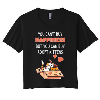 Adopt Kittens Buy Happiness Crop Top