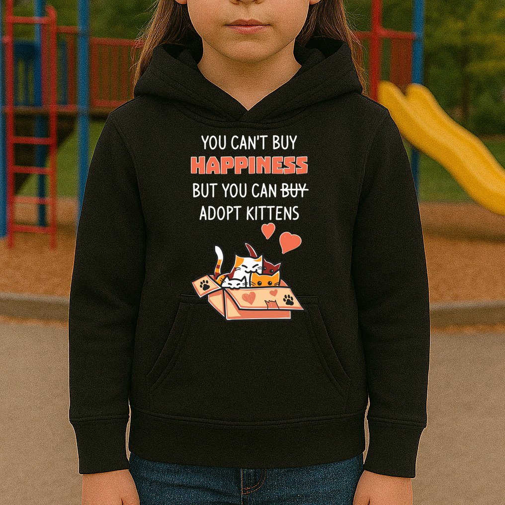 Adopt Kittens Buy Happiness Kids Hoodie