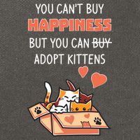 Adopt Kittens Buy Happiness Cotton Canvas Backpack