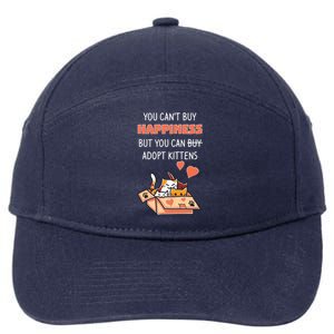 Adopt Kittens Buy Happiness 7-Panel Snapback Hat