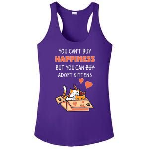 Adopt Kittens Buy Happiness Ladies PosiCharge Competitor Racerback Tank