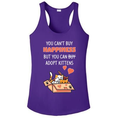 Adopt Kittens Buy Happiness Ladies PosiCharge Competitor Racerback Tank