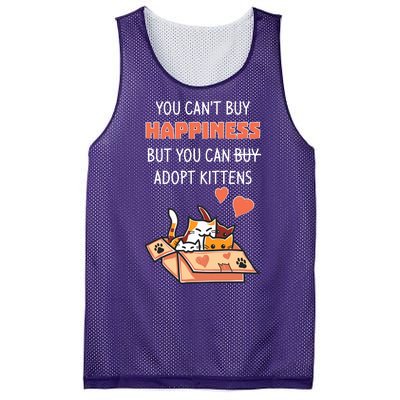 Adopt Kittens Buy Happiness Mesh Reversible Basketball Jersey Tank