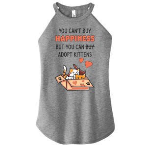 Adopt Kittens Buy Happiness Women's Perfect Tri Rocker Tank