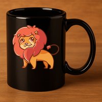 Adorable Baby Lion 11oz C Handle Ceramic Mug