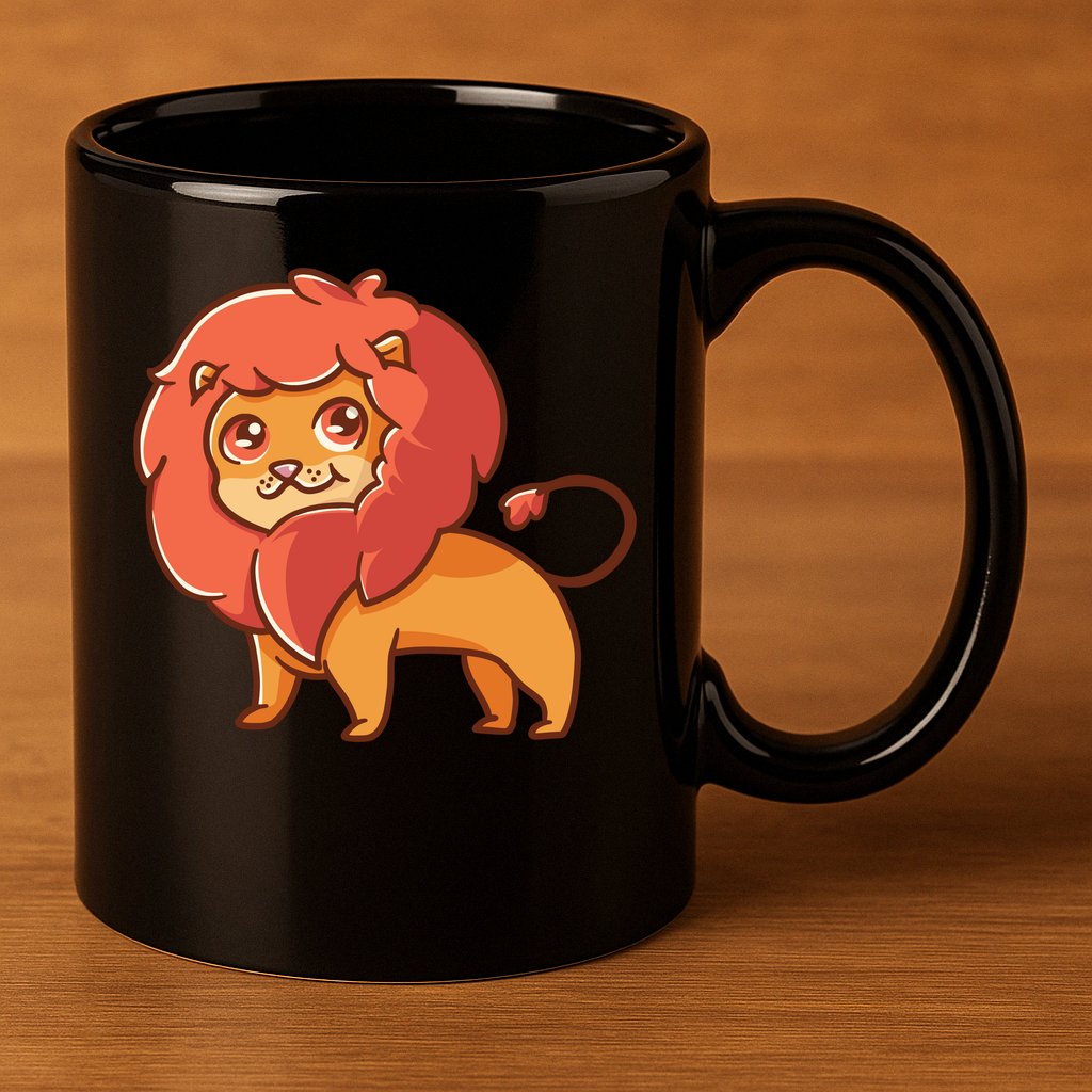 Adorable Baby Lion 11oz C Handle Ceramic Mug