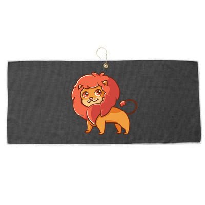 Adorable Baby Lion Large Microfiber Waffle Golf Towel