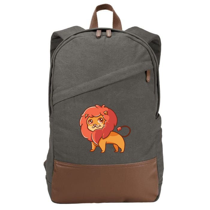 Adorable Baby Lion Cotton Canvas Backpack
